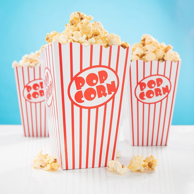 10 cinema evening popcorn snack boxes 15 x 11cm