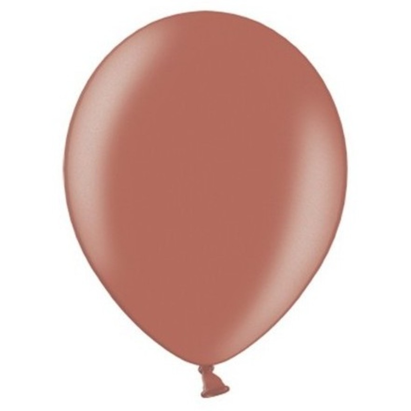 10 party star metallic balloons rose gold 23cm