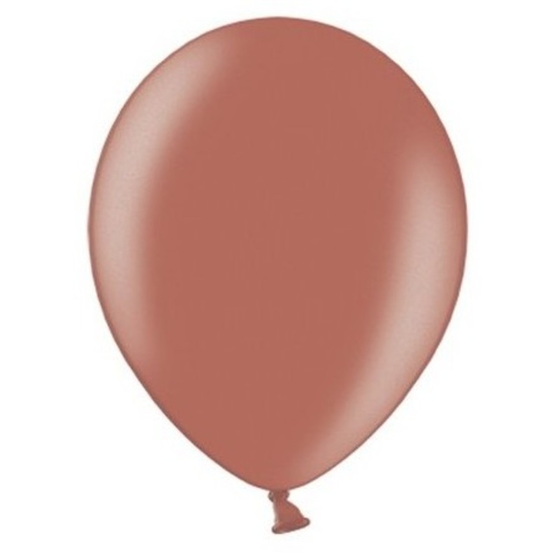 100 party star metallic balloons rose gold 23cm