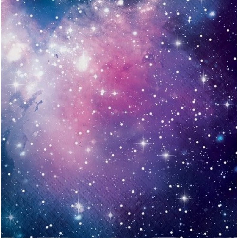 16 Galactic Birthday napkins 33cm