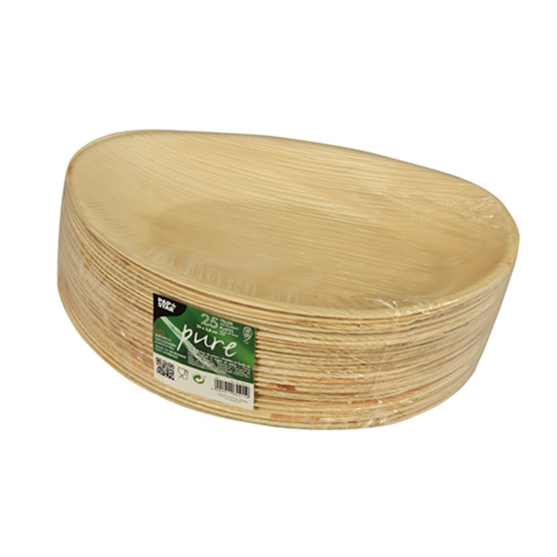 25 palm leaf plates Rossini oval 26 x 17cm