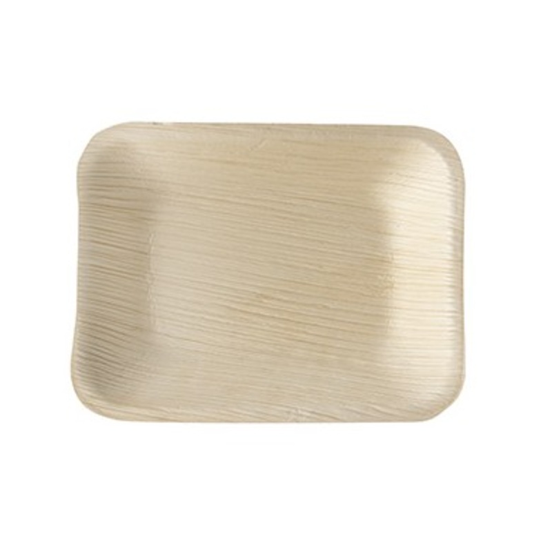 25 palm leaf plates Verdi rectangular 16 x 12cm