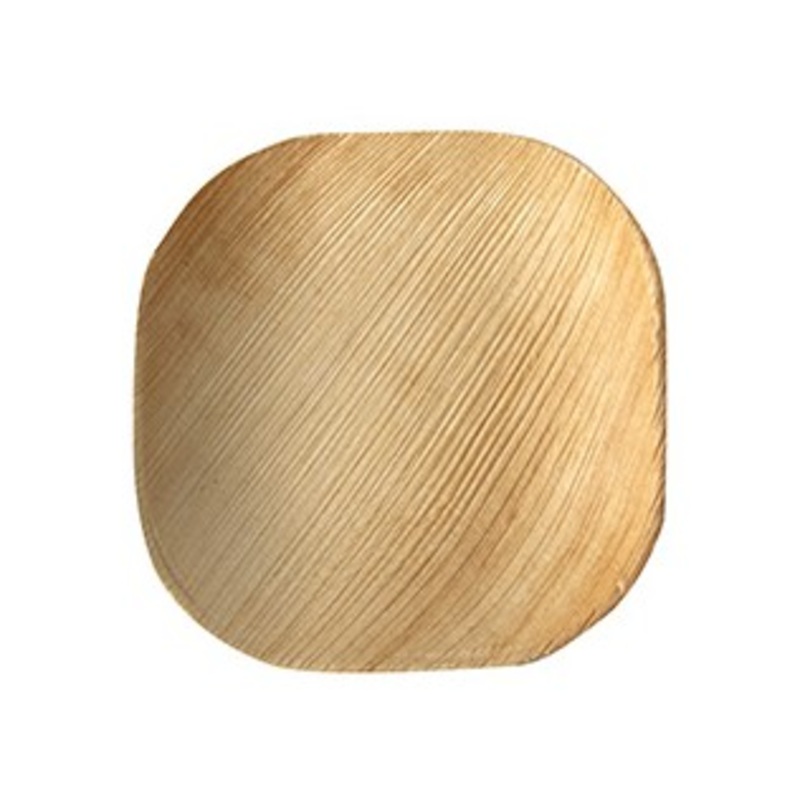 25 palm leaf plates Verdi square 10 x 10cm