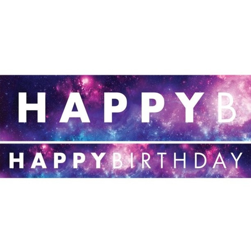 3 Galaxy birthday banners 1m
