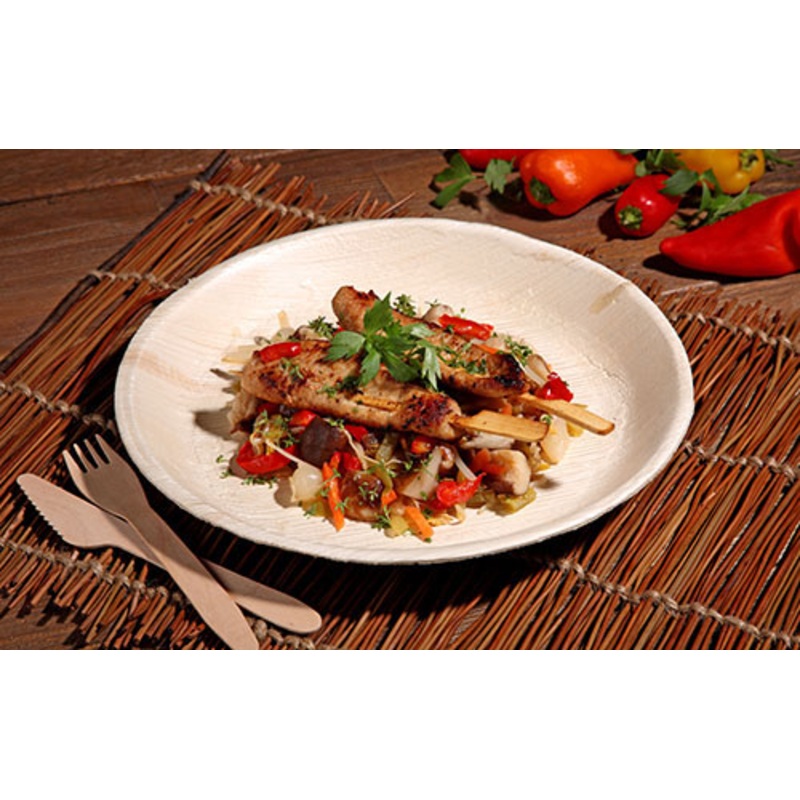6 Vivaldi palm leaf plates around 23cm