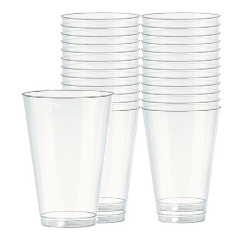 72 transparent plastic jars 295ml