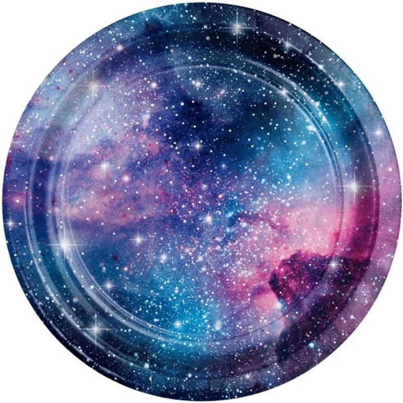 8 Galactic Birthday paper plates 22cm