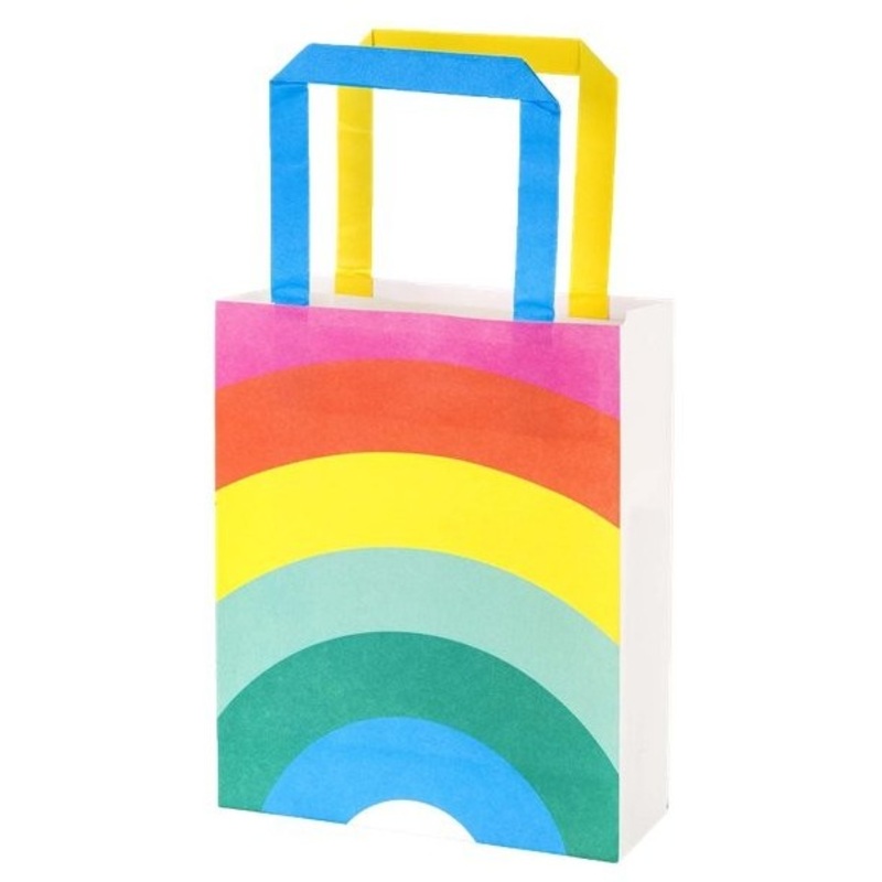 8 Rainbow Splash gift bags 19cm
