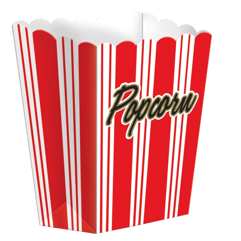 8 retro Hollywood popcorn snack boxes