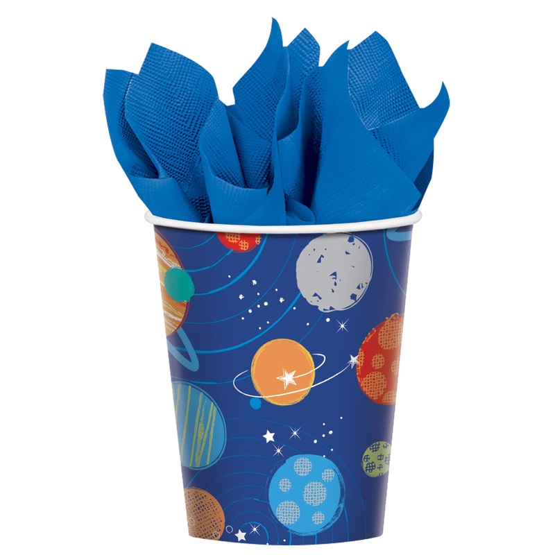 8 space party cups 266ml