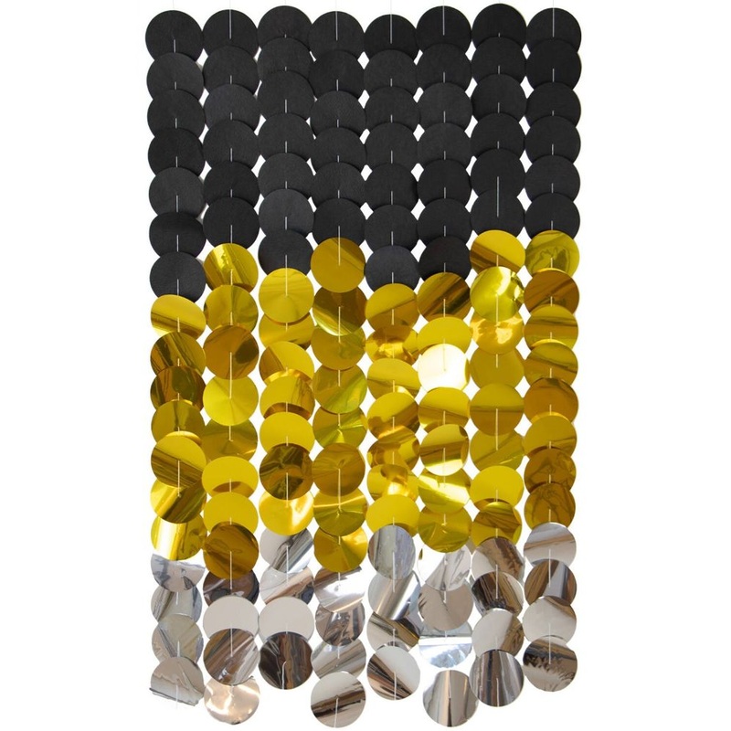 Black and gold party background 80x170cm