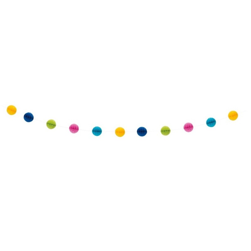 Colorful honeycomb garland Party Night 213cm