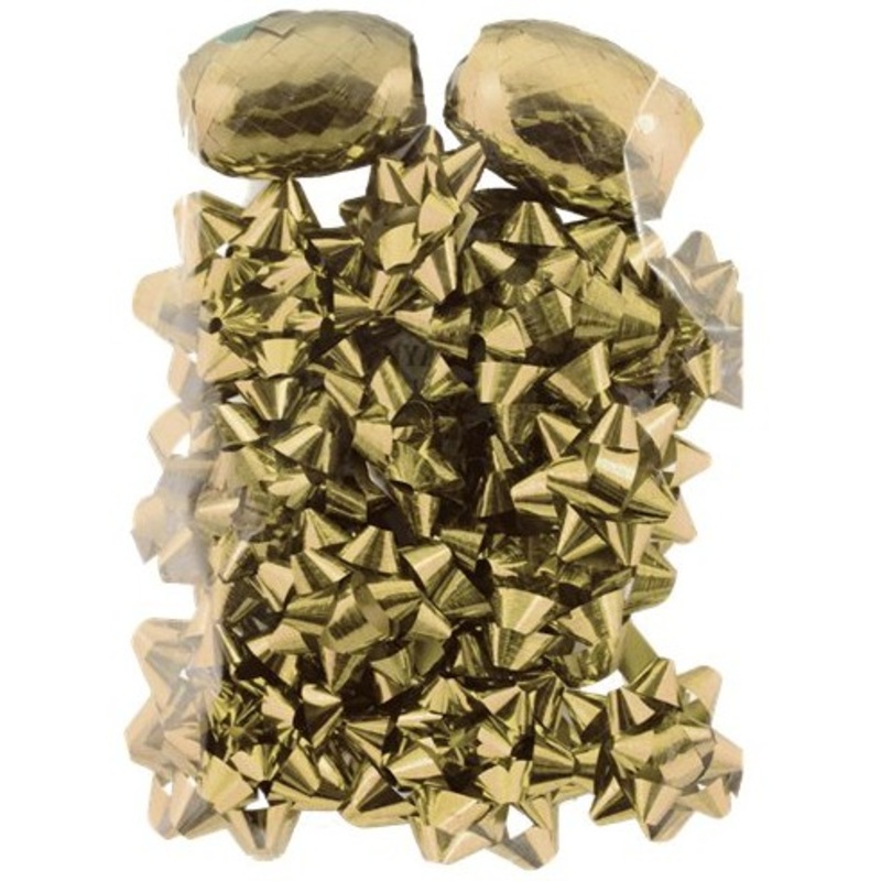 Golden rosettes & ribbon set