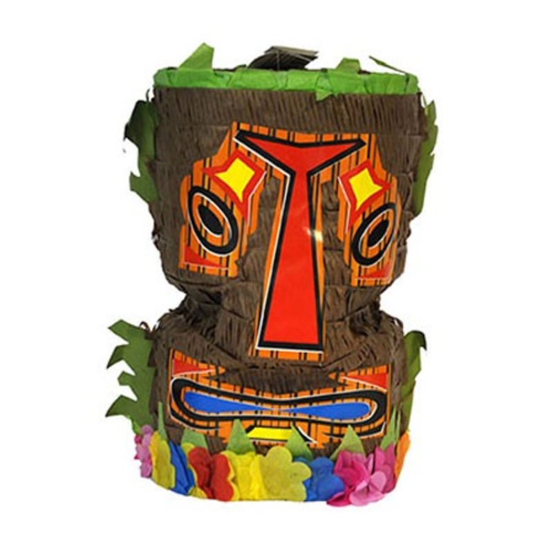 Hawaiian god wooden figure pinata