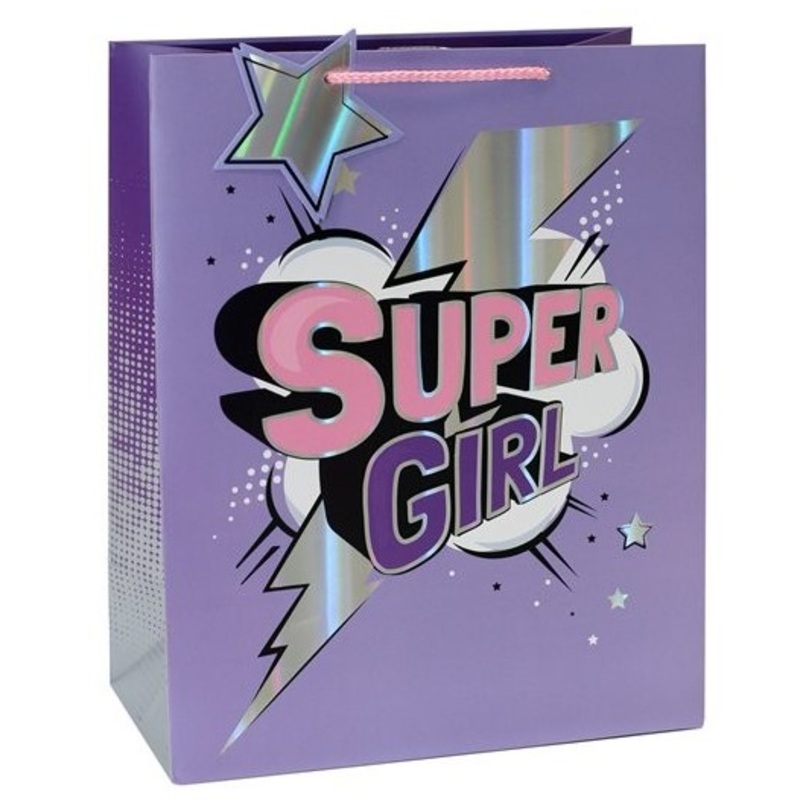 Super Girl gift bag 25 x 21.5cm