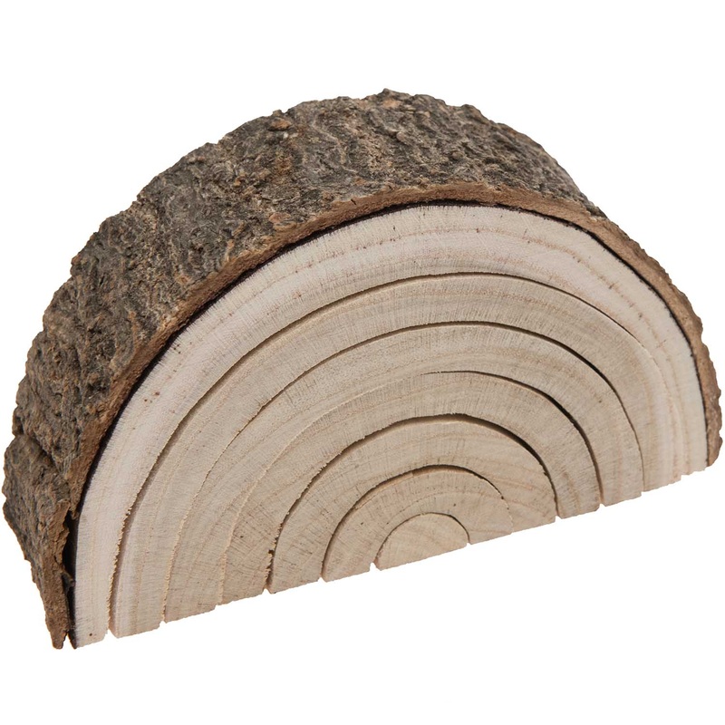 Wood rainbow blank with bark