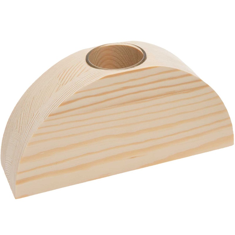 Wooden rainbow blank with vase