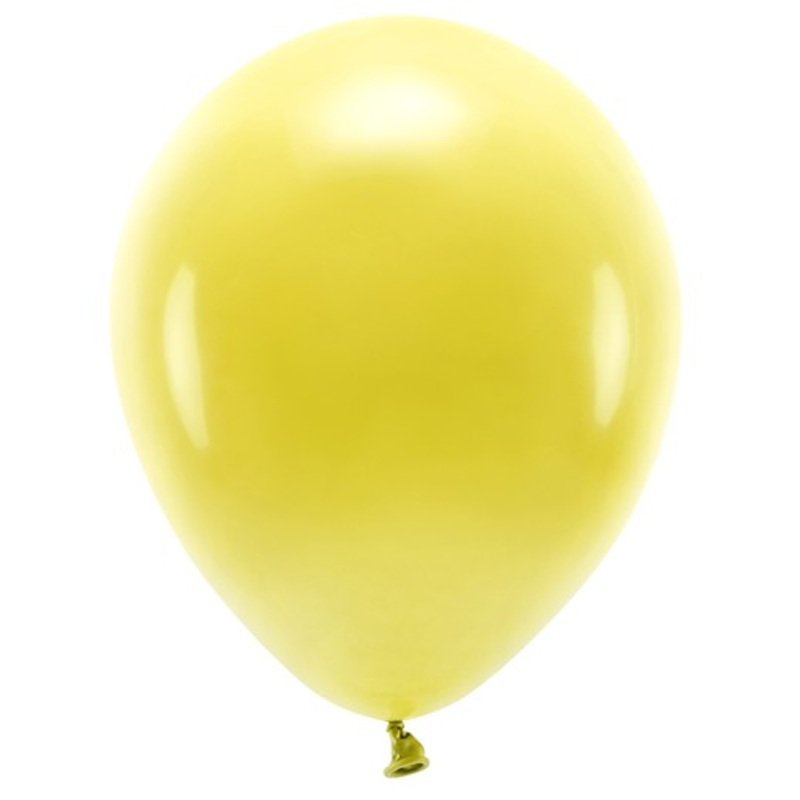 10 eco pastel balloons yellow 26cm