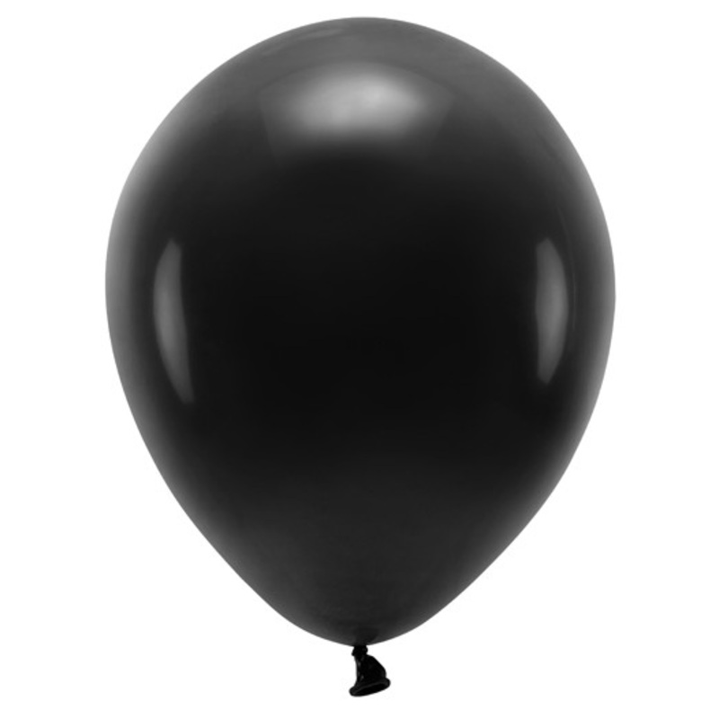 100 eco pastel balloons black 26cm