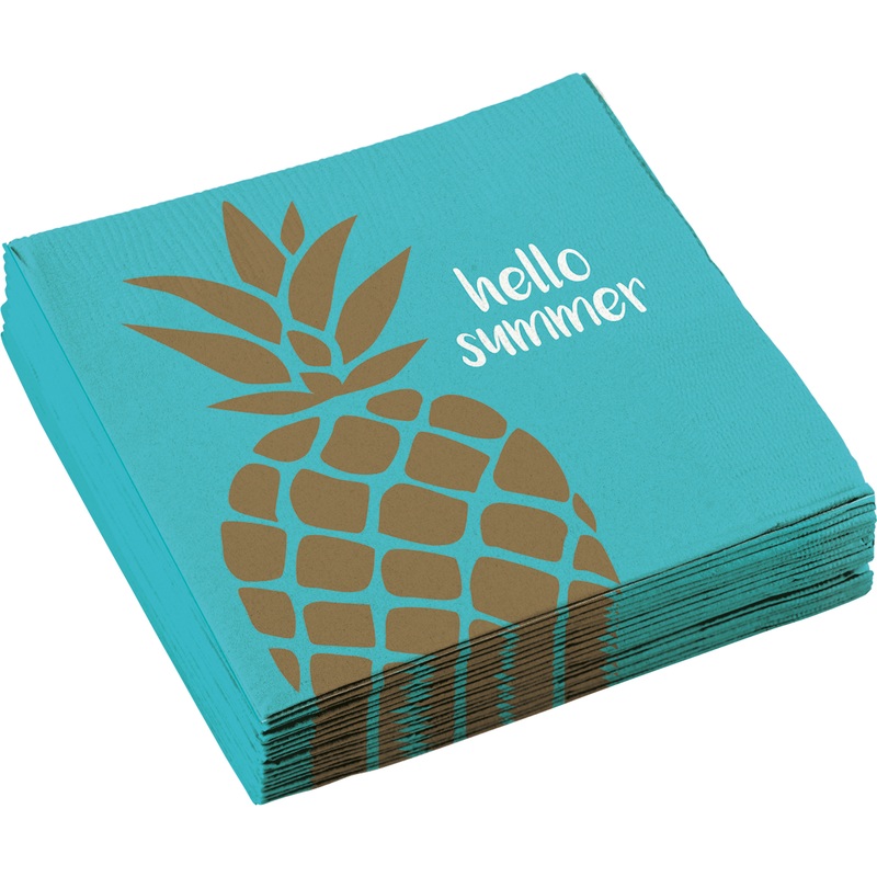 20 pineapple garden napkins 33cm