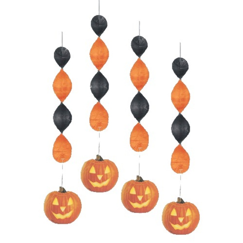 4 Night of the Pumpkin Monsters Hanging Decorations
