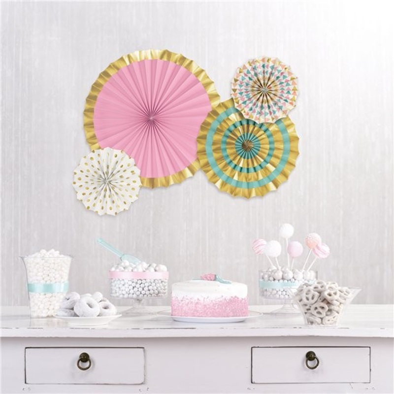 4 paper rosettes Summer Nights Dream