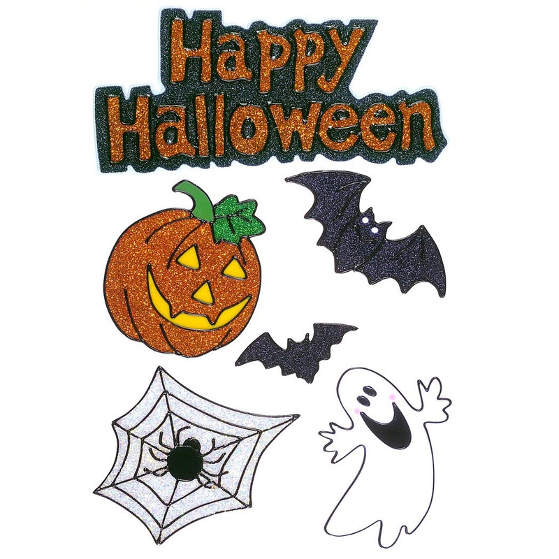 5 window stickers Halloween set