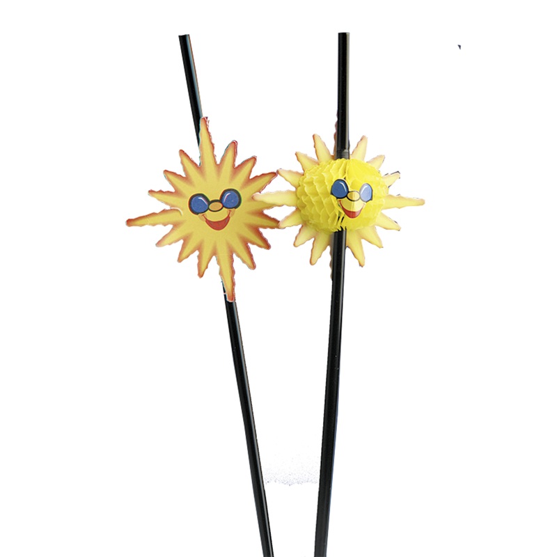50 Sunny Day Flexi straws 24cm