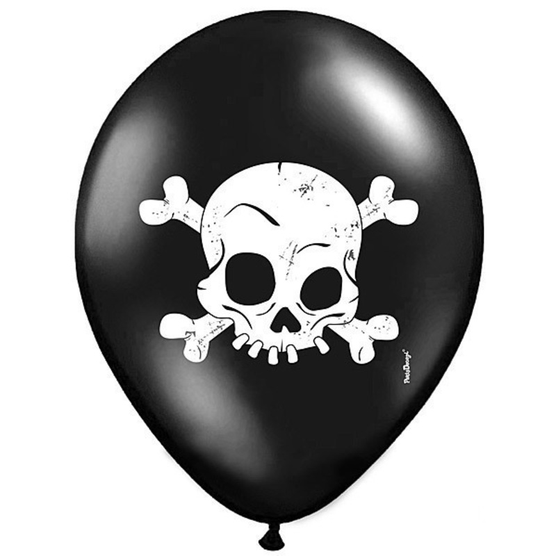 6 skull balloons Little Teeth 30cm