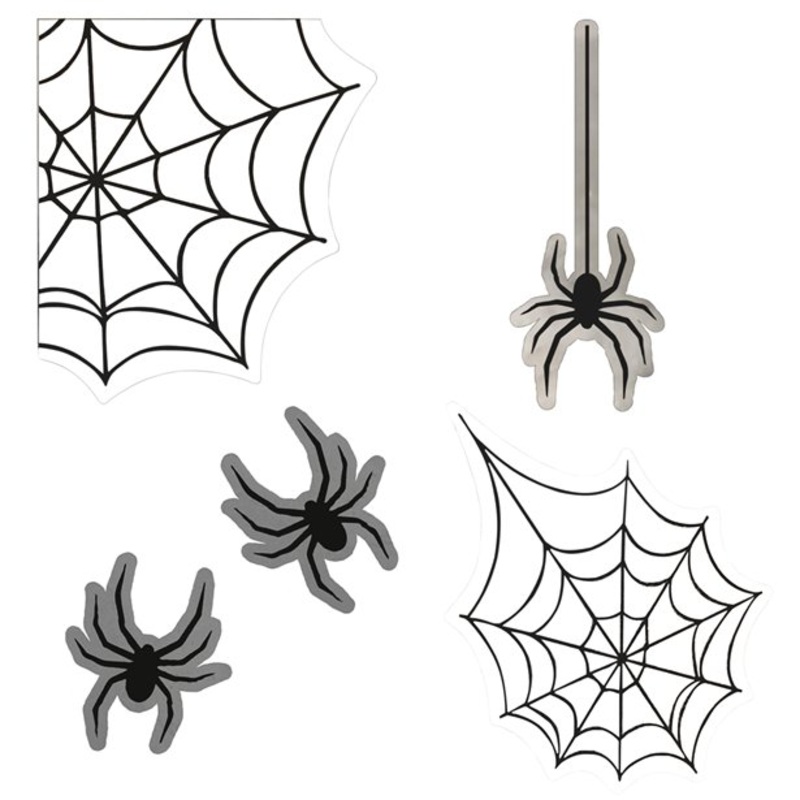 7 Halloween Spider window stickers