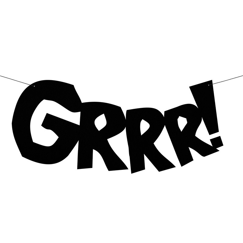 Banner GRRR black 28 x 62cm