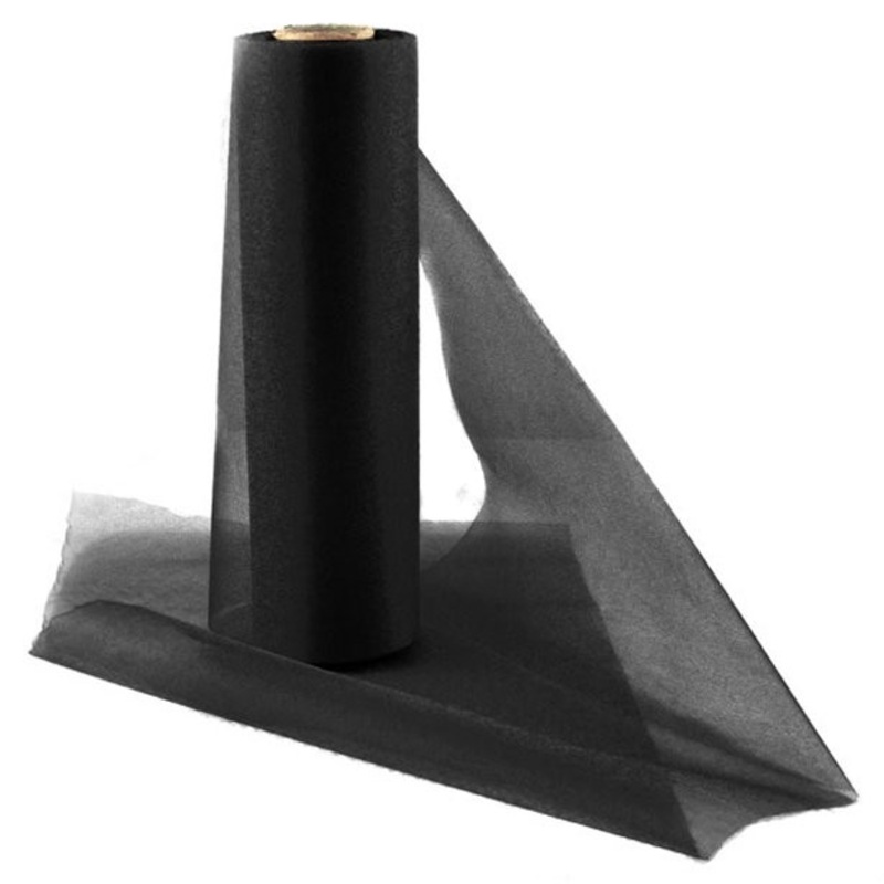Black organza fabric Lucia 25m