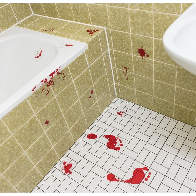 Bloody Footprint Sticker Decorations