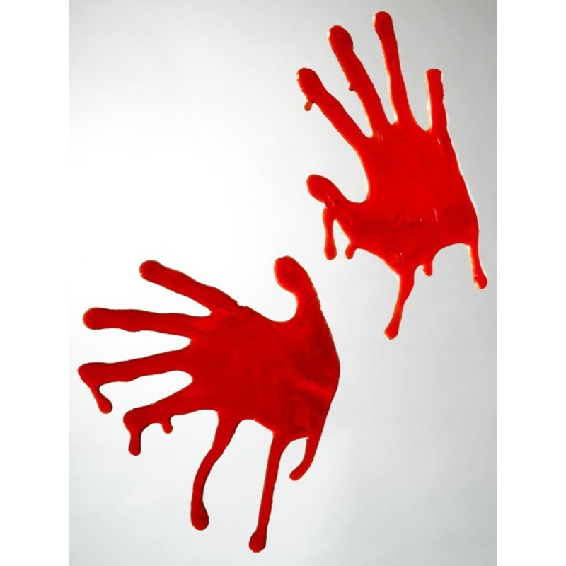 Bloody hands Terrible Spirit window decoration 18.5 x 7.5cm
