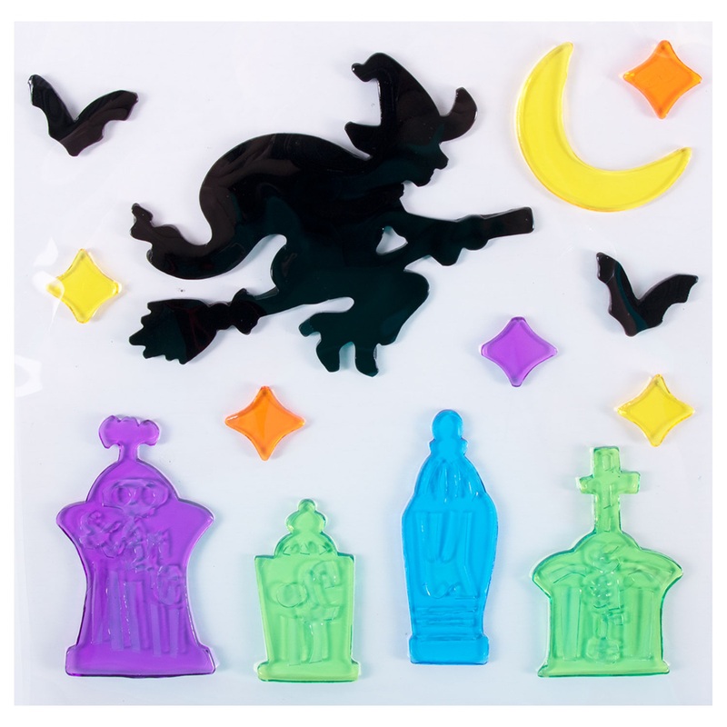 Cemetery and witches window decoration