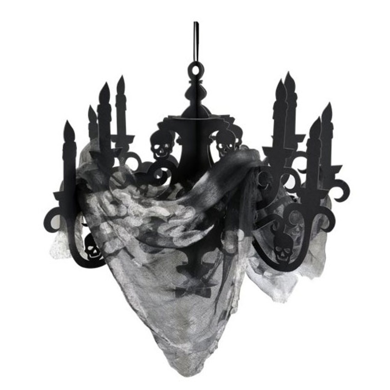 Chandelier hanging decoration with fabric