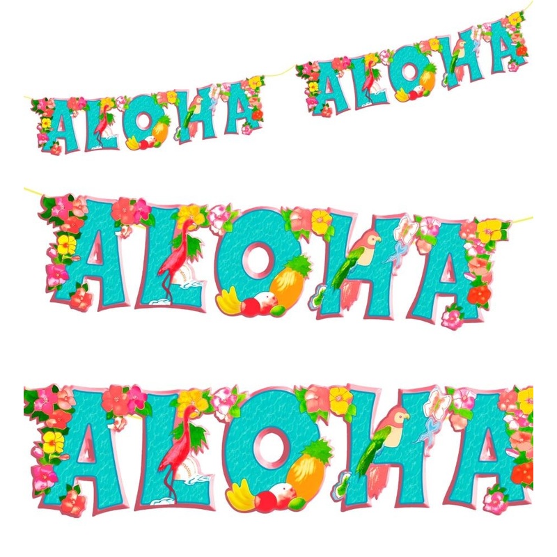 Colorful aloha garland 80x20cm