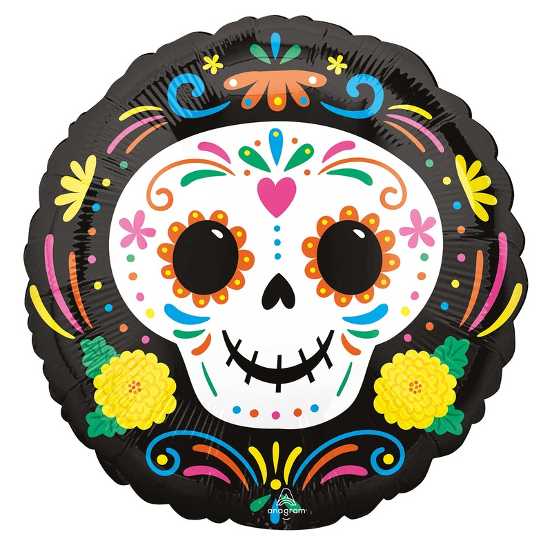 Dance of death skeleton foil balloon 45cm