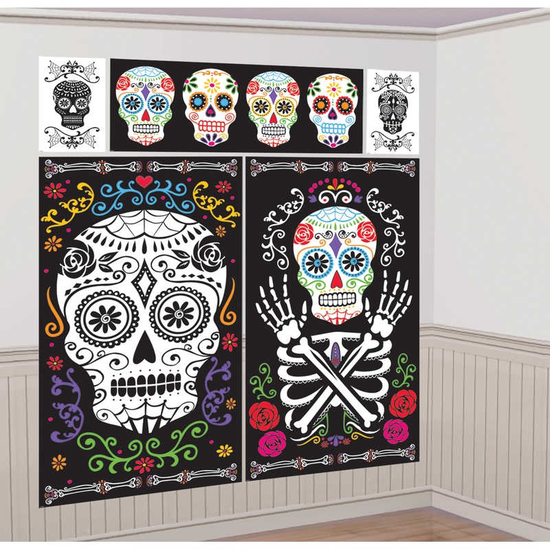 Day of the Dead Wall Murals 5 Pcs.