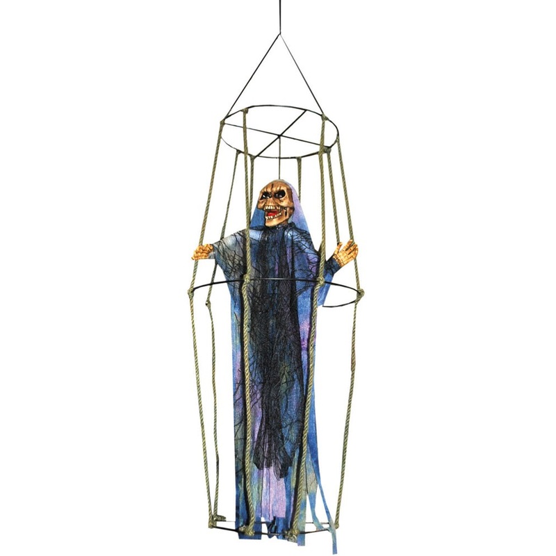 Ghost in the cage with sound and movement 80cm