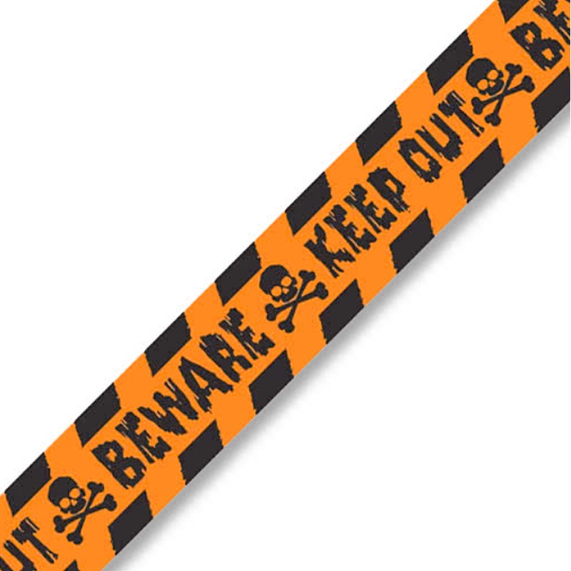 Keep Out Halloween Barrier Tape Orange-Black 30.4m