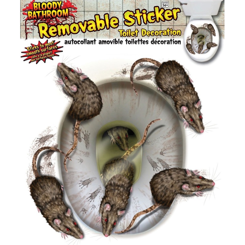 Toilet sticker strong as a rat Halloween