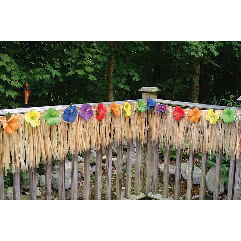 Tropical Hawaii fringed garland 7.3mx 30.4cm