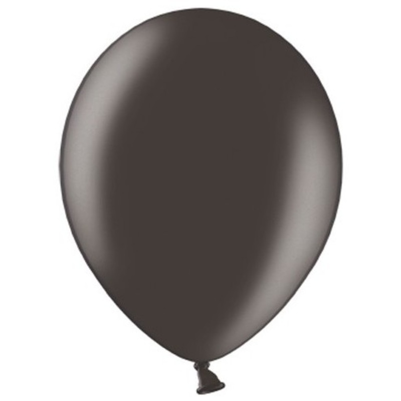 10 party star metallic balloons black 30cm