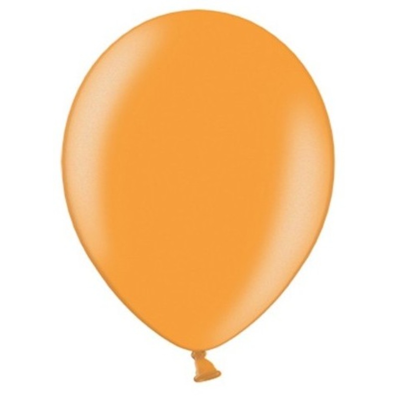 20 party star metallic balloons orange 27cm