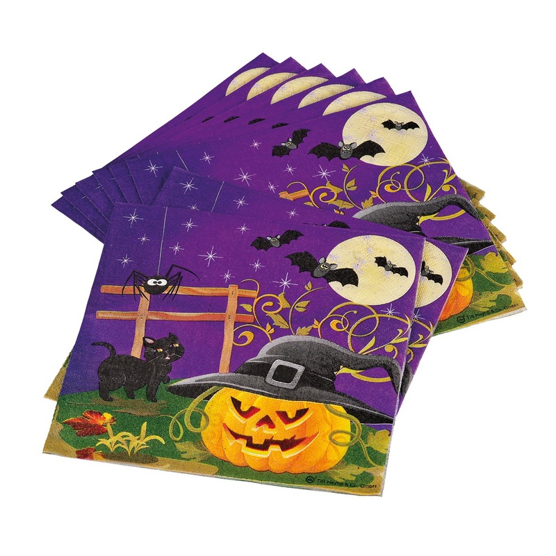 20 scary Halloween napkins 33 x 33cm