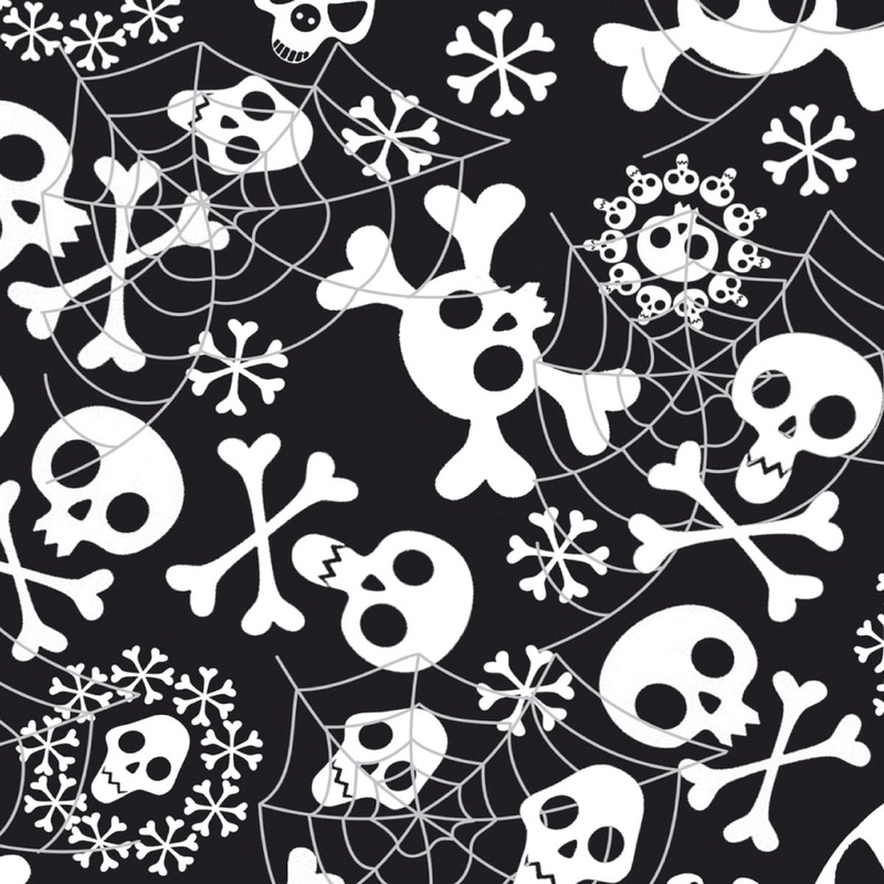 20 Skull Twister Napkins 33cm