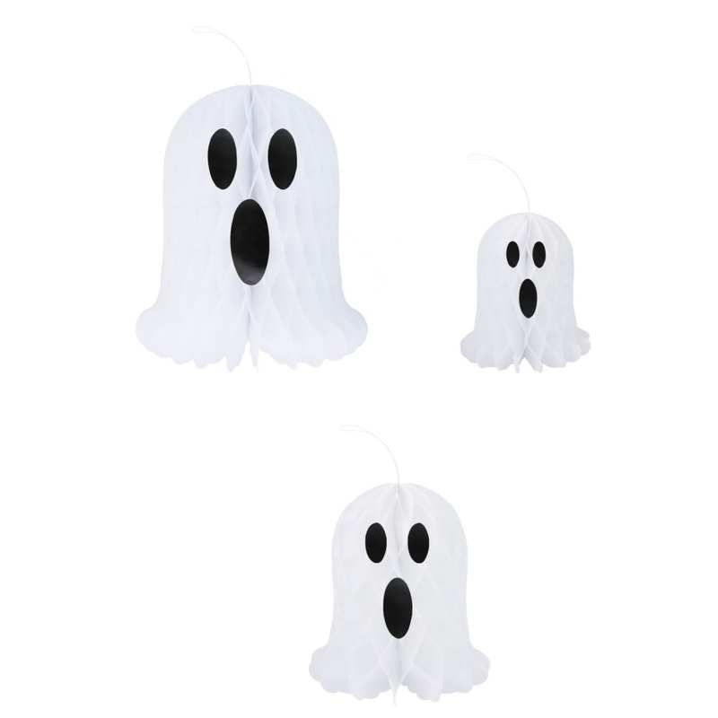 3 ghost honeycomb figures