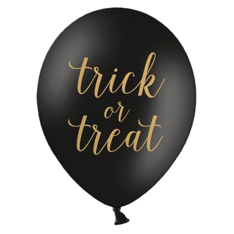 6 Be Scary Trick or Treat balloons 30cm
