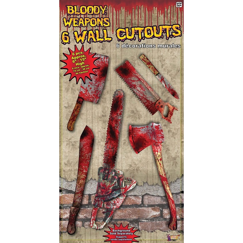 6 Bloody Halloween horror tool 15-38cm